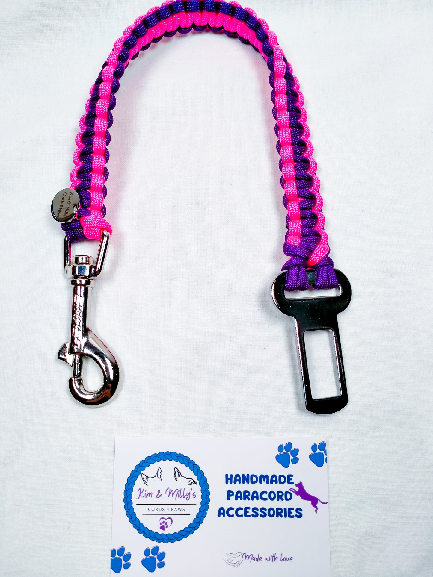 Pre Made: Car Restraint, Neon Pink, Purple, 35cm