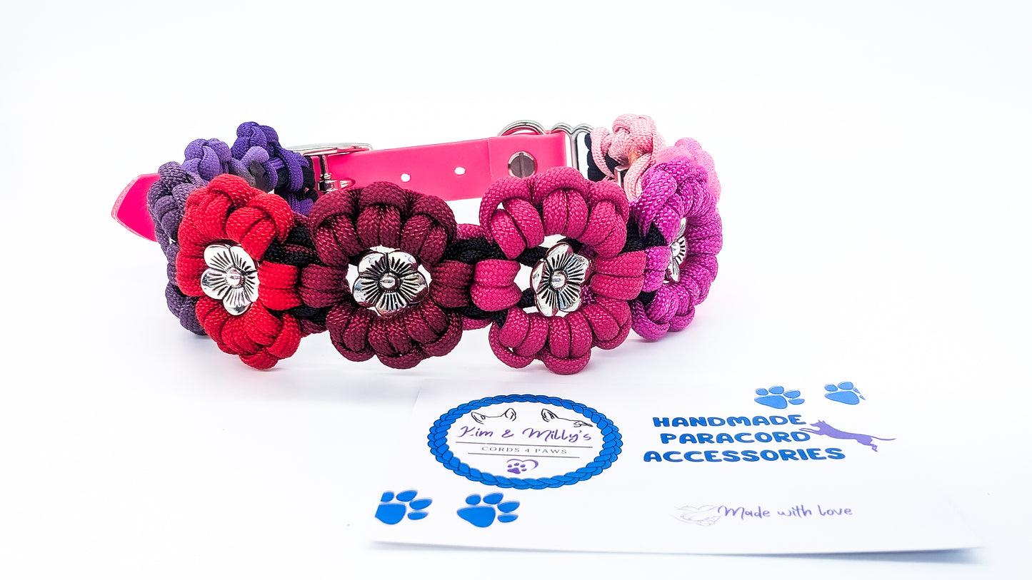 Pre Made: Kimmy's Blooms Collar, 33-41cm, Girls Colours