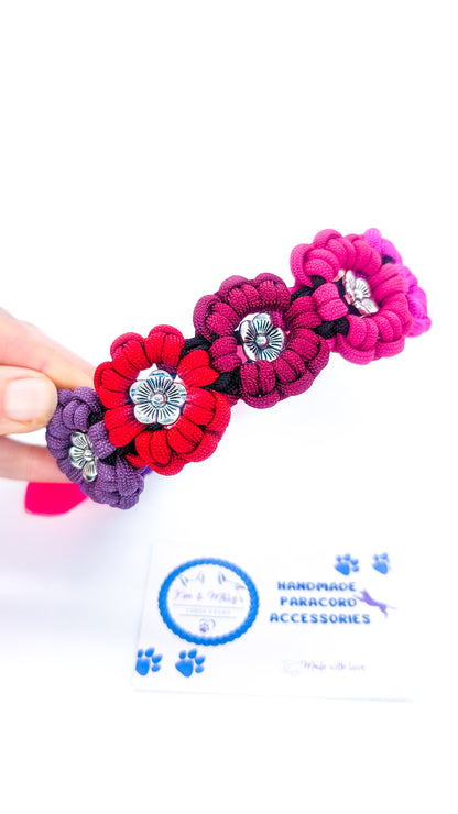 Pre Made: Kimmy's Blooms Collar, 33-41cm, Girls Colours