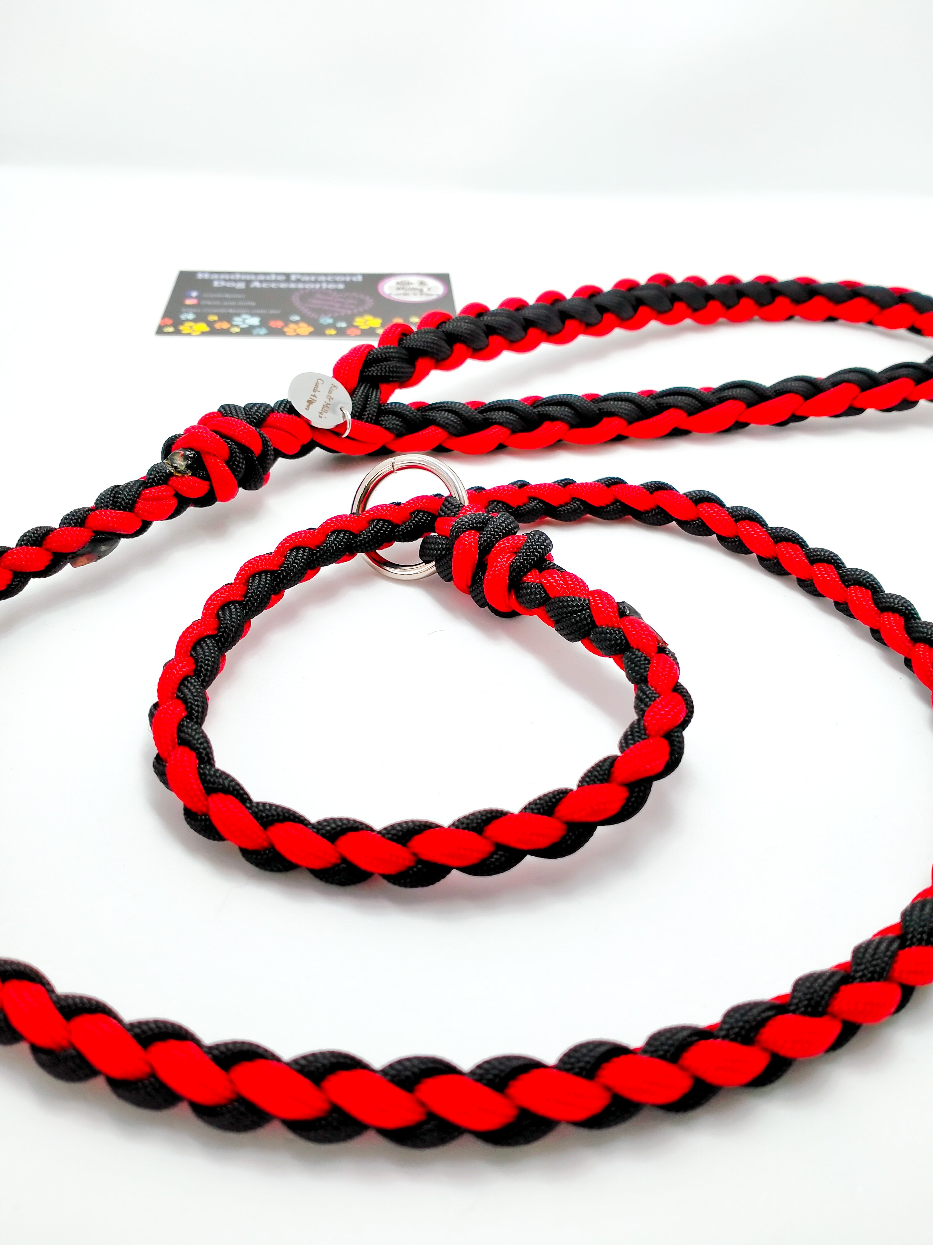 Paracord dog clearance leash round braid