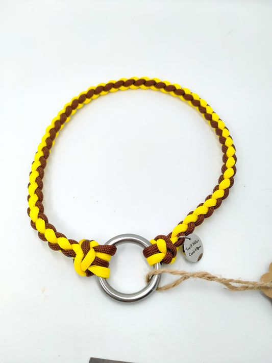 Pre Made: House Collar, Canary Yellow, Chocolate Brown, 43cm